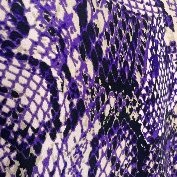 Cache Womens Dress Size L Vintage Purple Snake Print Long Sleeve Wrap V-Neck - Picture 12 of 12